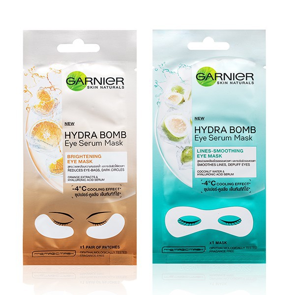 Jual Garnier Eye Serum Mask Oranges Coconut Hydra Bomb Brigtening Lines