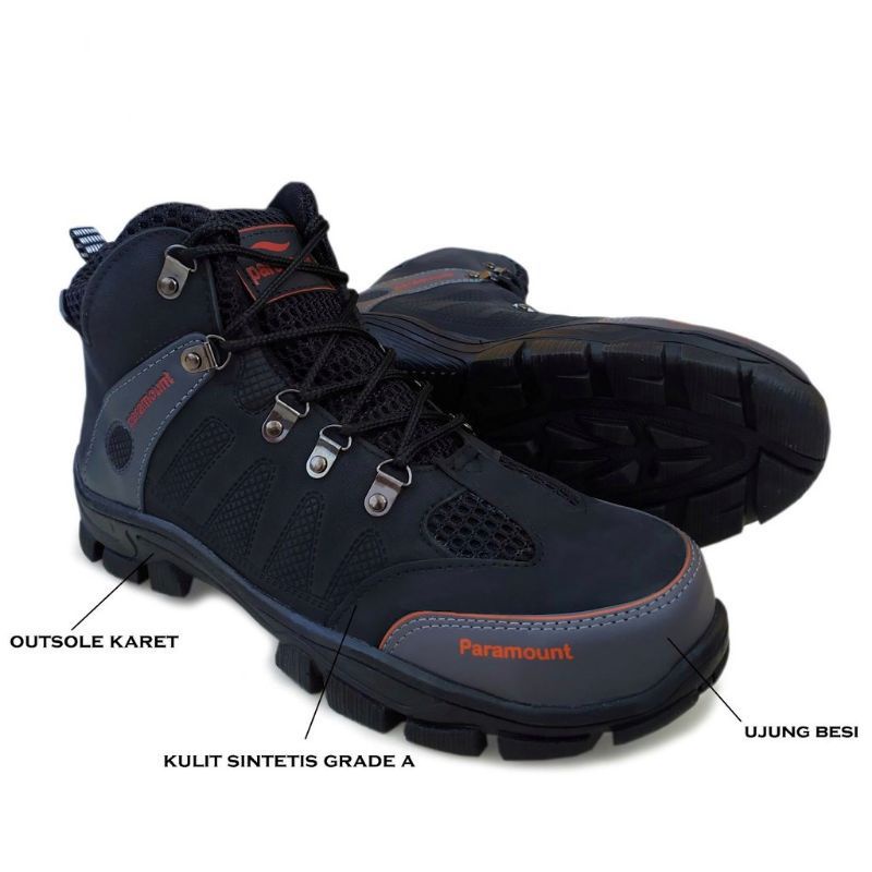 Jual Sepatu Safety Boots Gunung Ujung Besi Paramount Shopee Indonesia