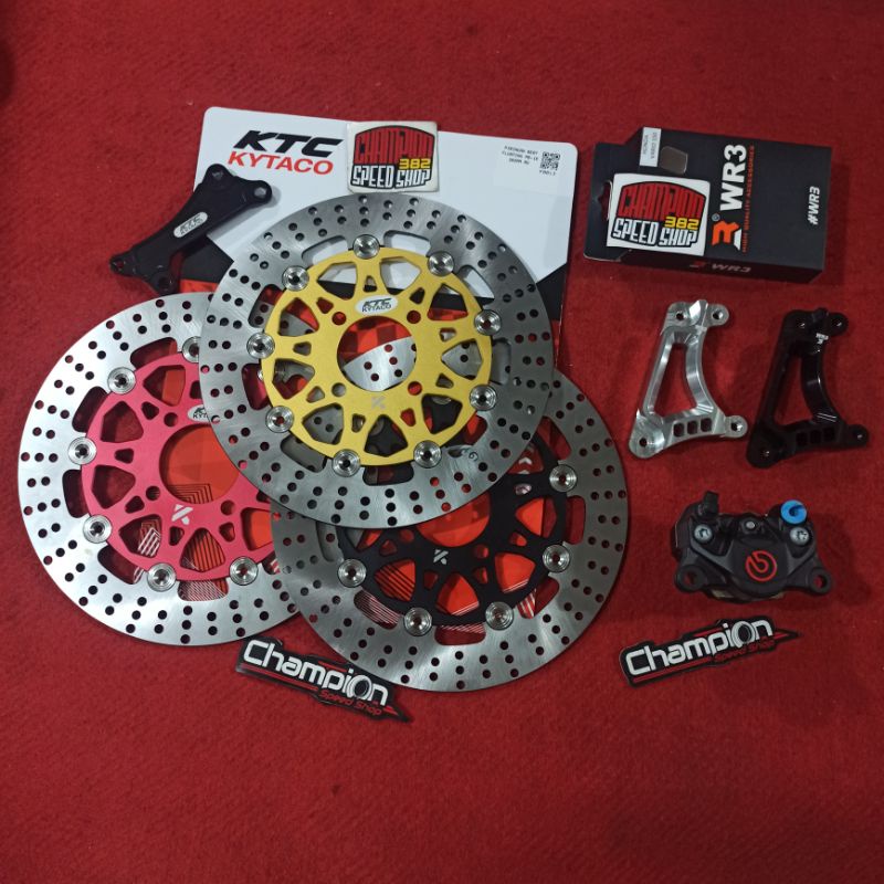 Jual Bracket Breket Kaliper Brembo 2 Piston Black WR3 Piringan KTC ...