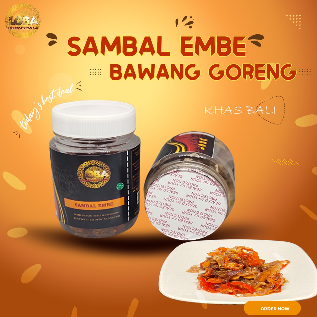 Jual SAMBAL EMBE / BAWANG GORENG KHAS BALI dari LOBA - Rasa senikmat di Bali  | Shopee Indonesia