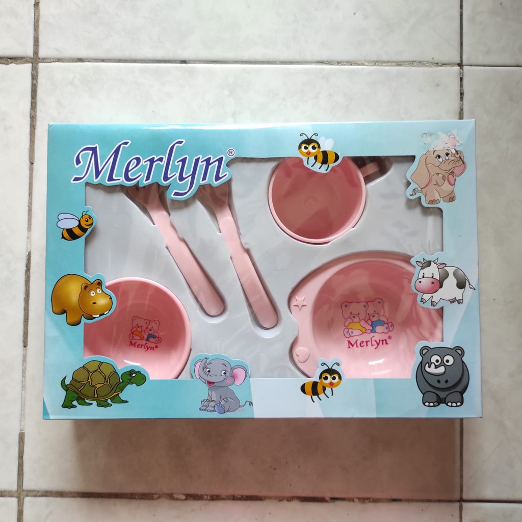 Jual Peralatan Makan Bayi SNI Set Baby Feeding Merlyn | Shopee Indonesia