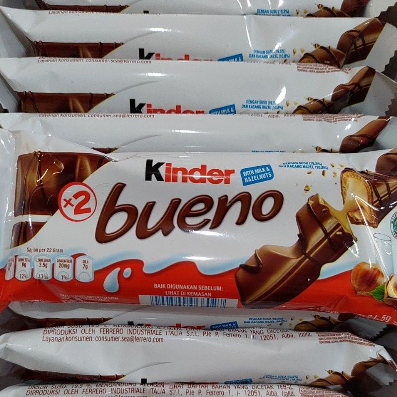 Jual Kinder Bueno Chocolate / Coklat Kinder Bueno 43gr | Shopee Indonesia