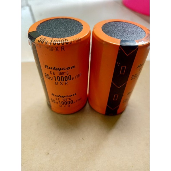 Lot De 2 Condensateurs électrolytiques RUBYCON MXR 4700µF 50V - 22x45mm, 105°C - Pour Alims Audio, Etc.