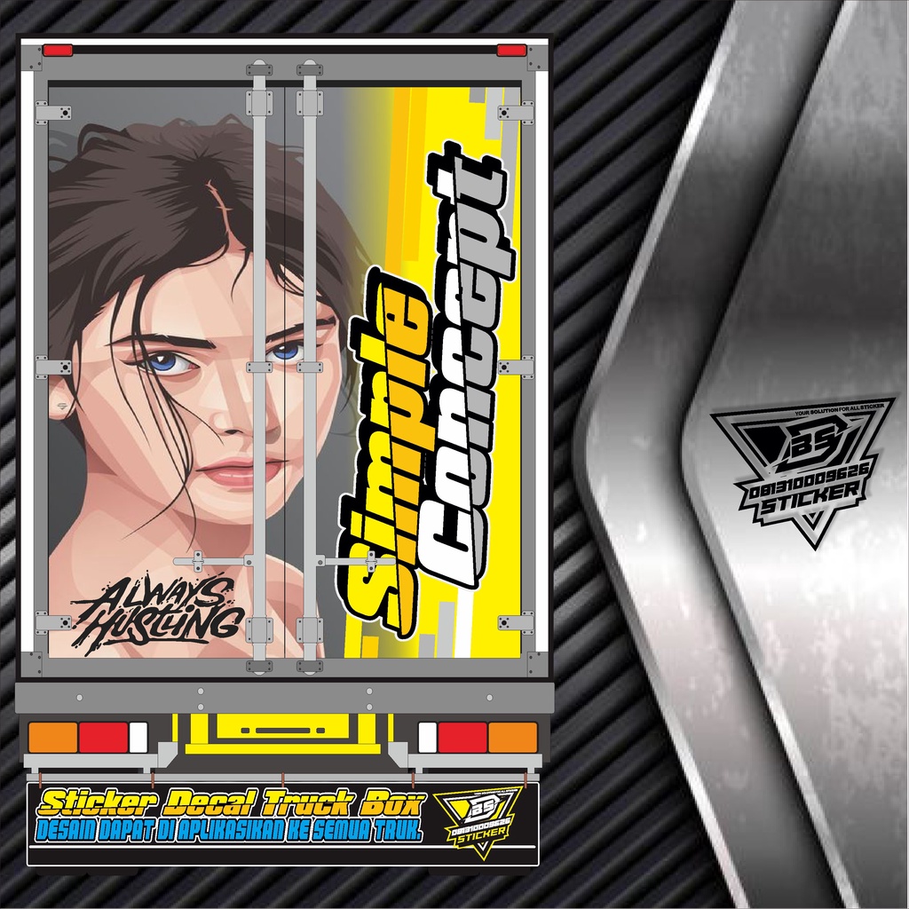 Jual Stiker Decal Truk Freezer Box Custom Desain bebas - Sticker