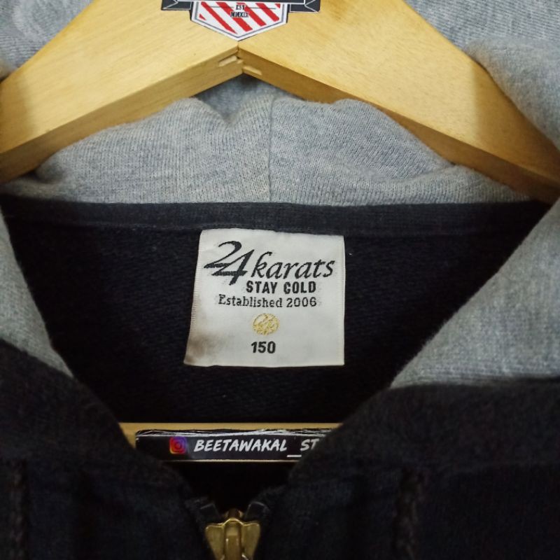 Jual Hoodie 24 Karats Black and Grey | Shopee Indonesia