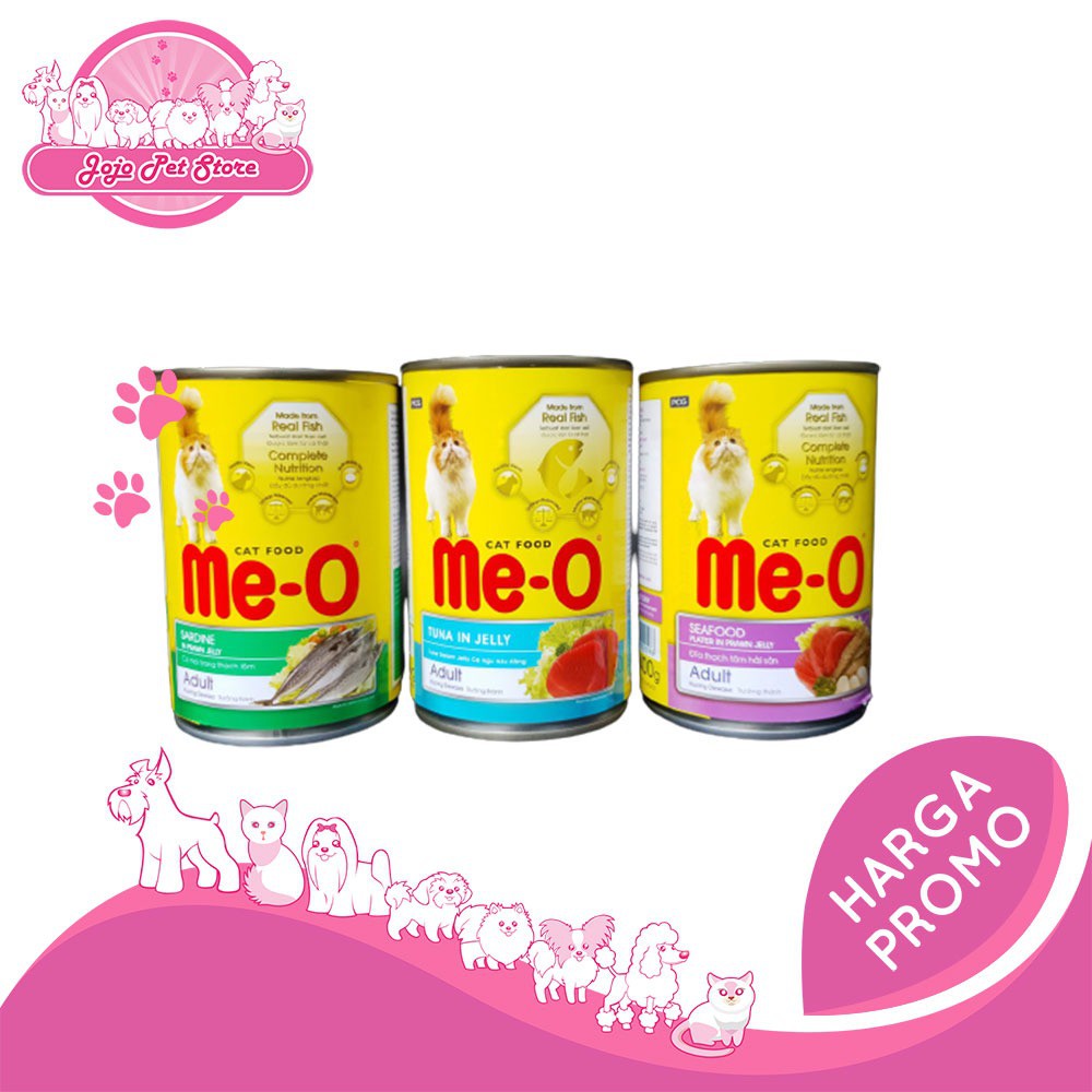 Jual Makanan Kucing Basah Meo me-O Kaleng 400GR Per Box (isi 24 pcs ...