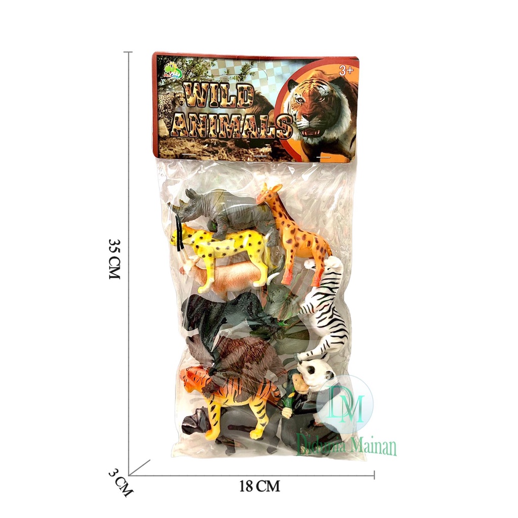 Jual mainan hewan karet koleksi anak binatang set wild animal figure ...