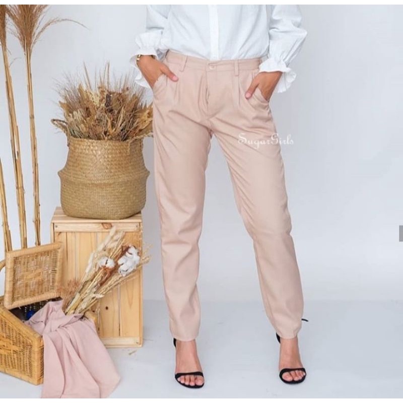 Jual Celana Baggy Pants Wanita Baggypants Celana Kantor Kerja Formal