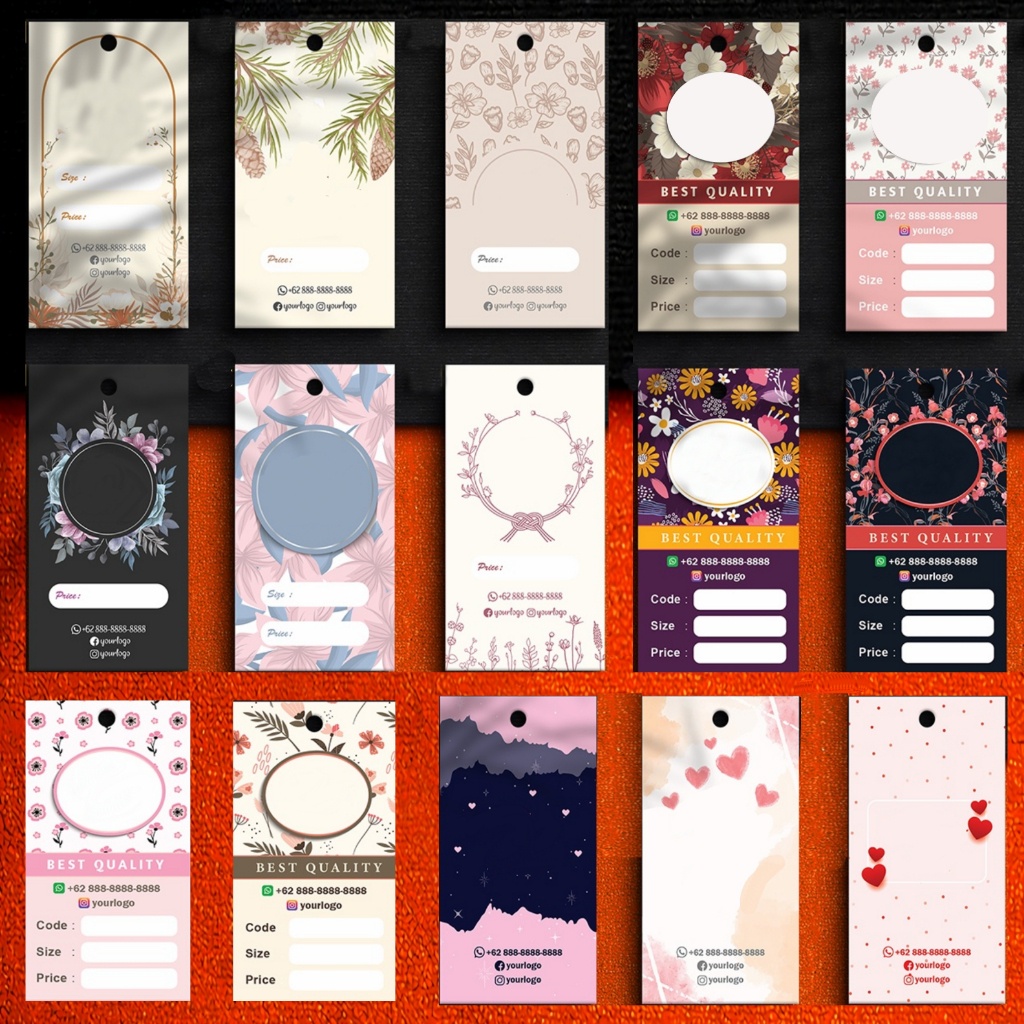 Jual Hang Tag Label Baju Hangtag Custom Hantag Costum Handtag Murah ...