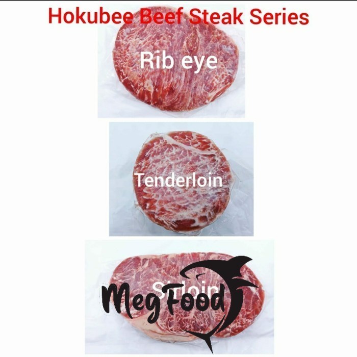 Jual Megfood Steak Hokubee Premium 3 pcs (Tenderloin,Sirloin, Rib Eye