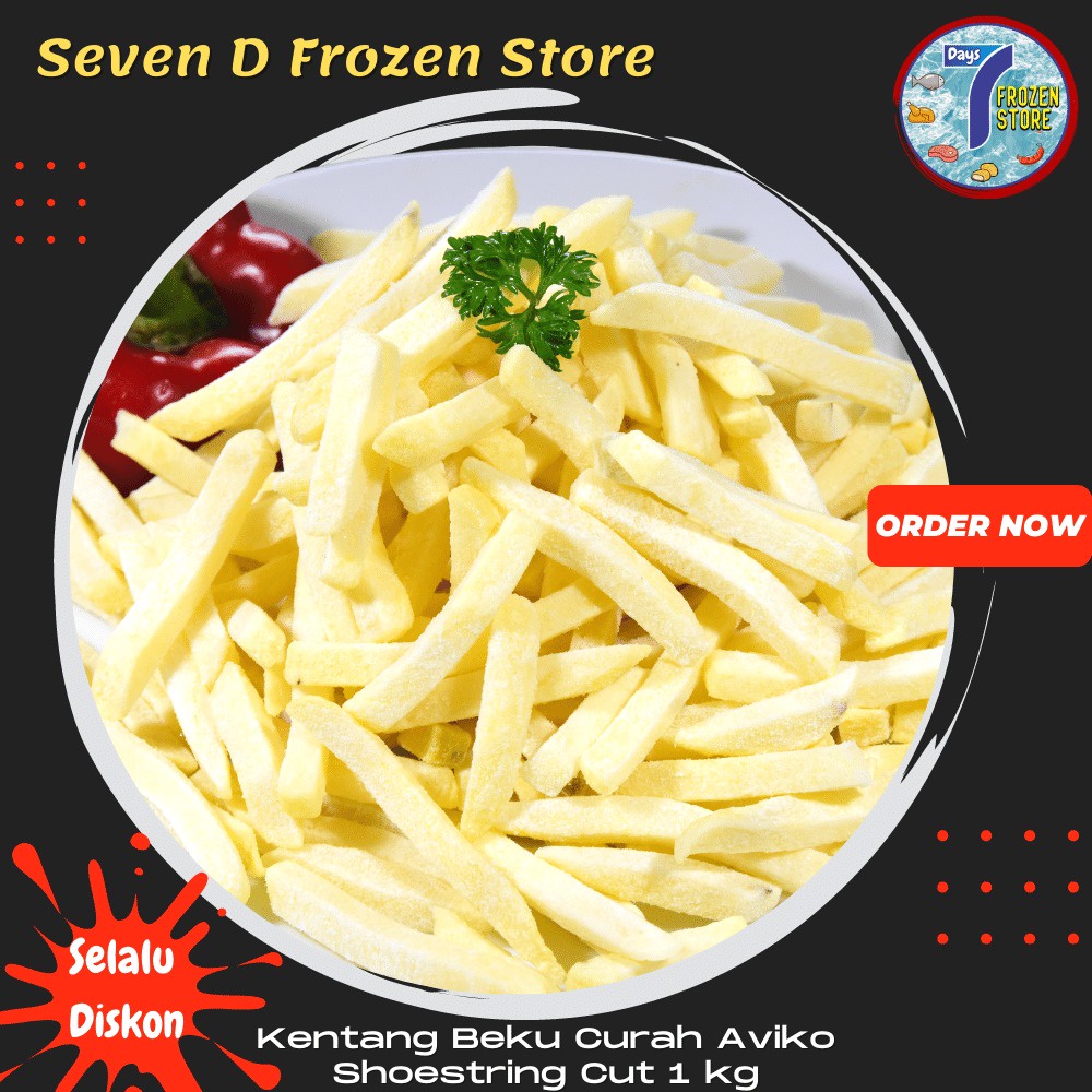 Jual Kentang Goreng Frozen Beku Curah Aviko Shoestring Kemasan Kg