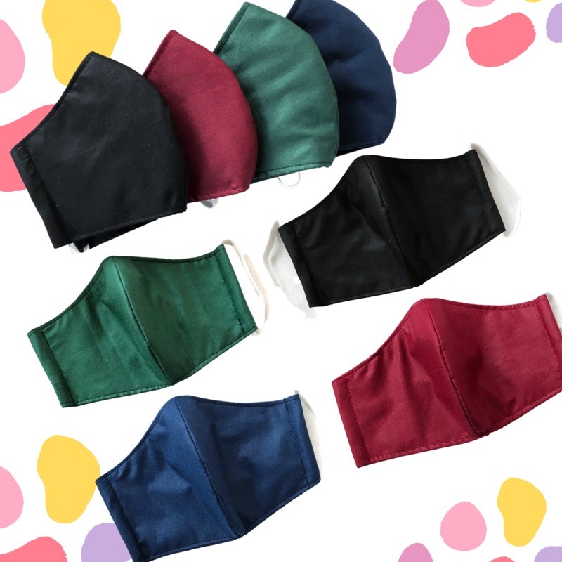 Jual Masker Kain 3 Lapis Warna Polos | Ready Model Hijab Dan Non Hijab ...