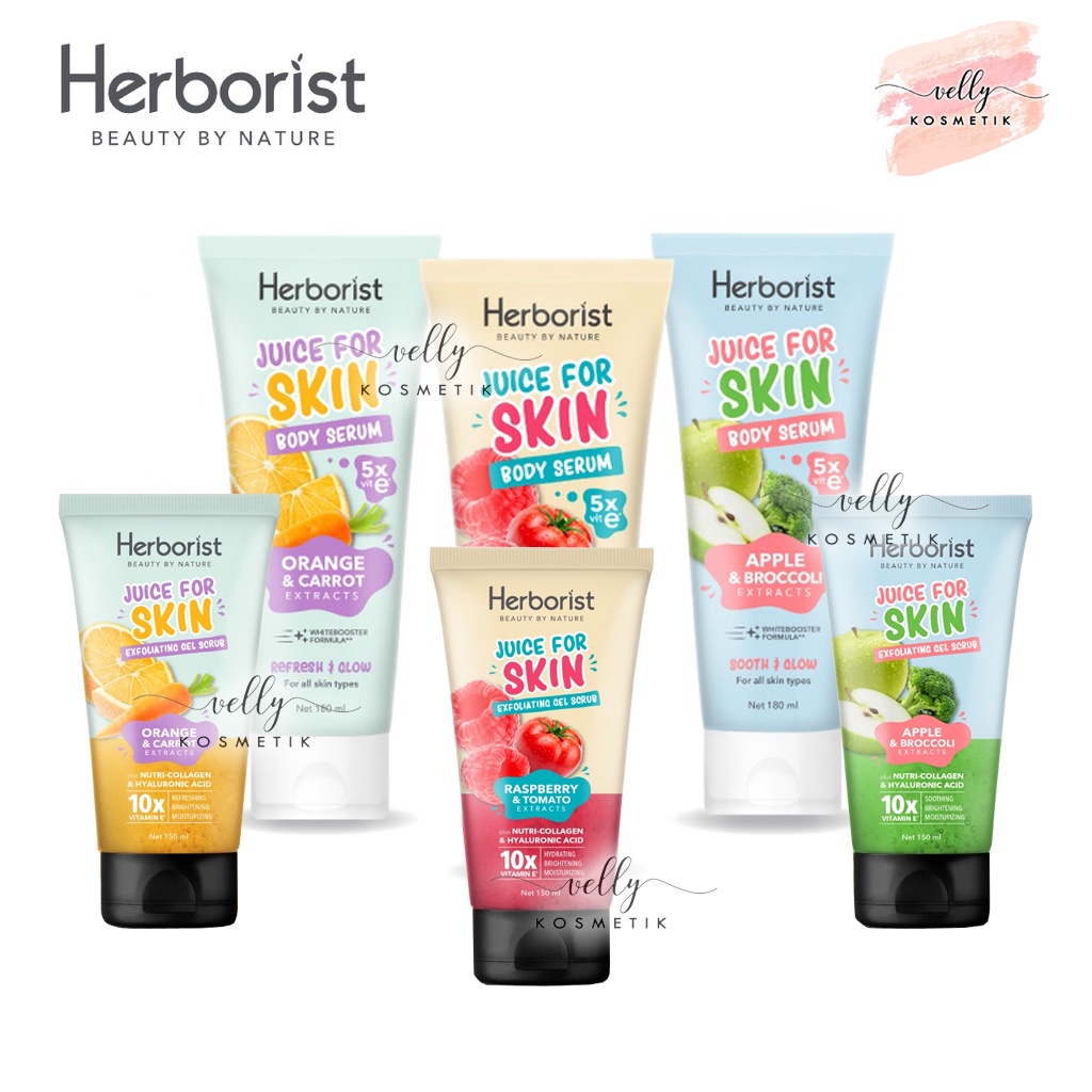 Jual Herborist Juice For Skin Body Serum 180ml Exfoliating Gel Scrub