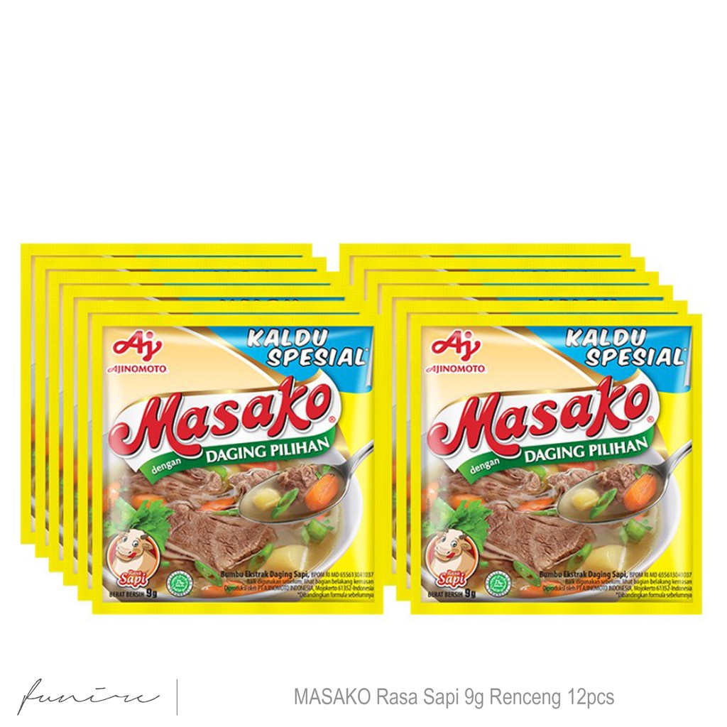 Jual 1 Sachet Masako Rasa Sapi Penyedap Rasa Original 100% Bpom ...