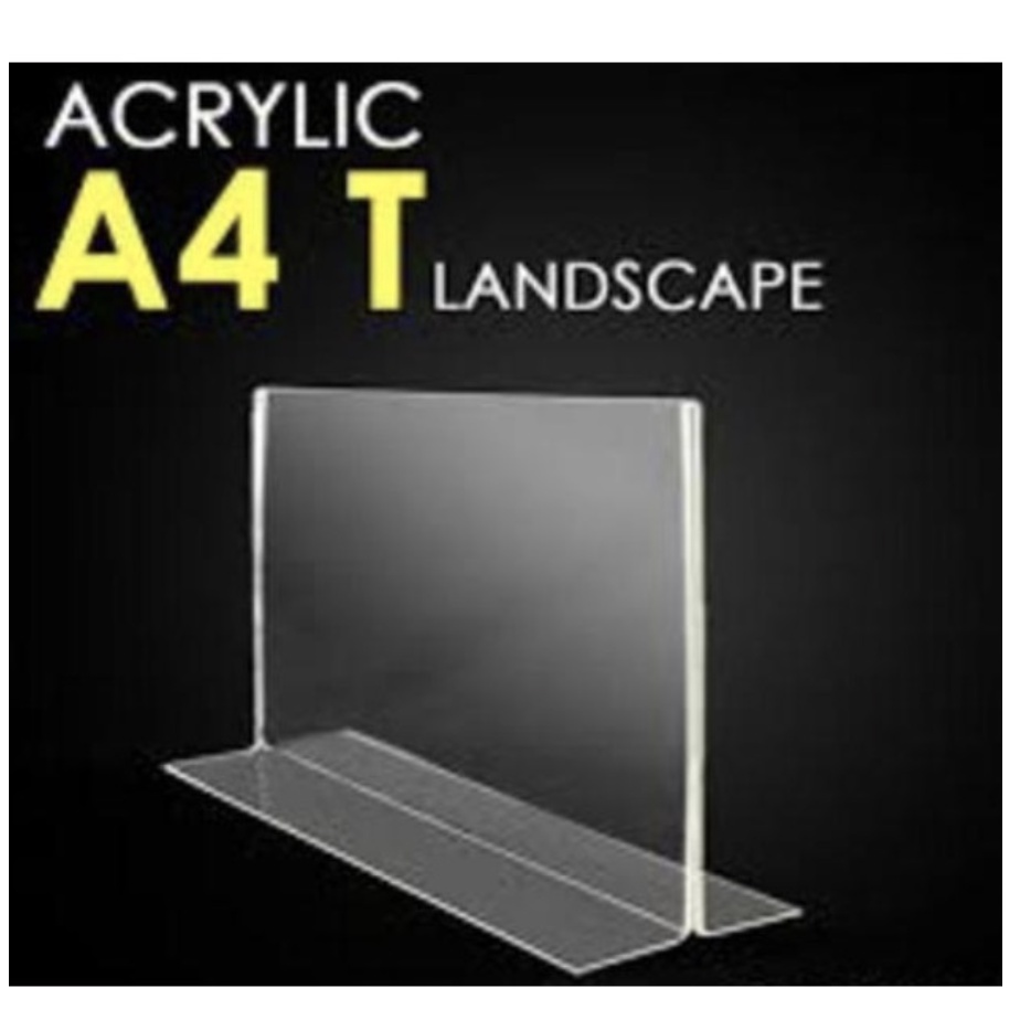 Jual Acrylic Brochure Stand Display Akrilik Tempat Kertas Brosur Ukuran ...
