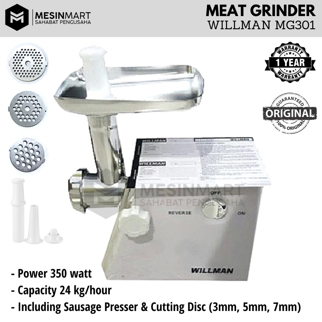 Jual Mesin Giling Penggiling Daging Meat Grinder WILLMAN MG301 | Shopee ...