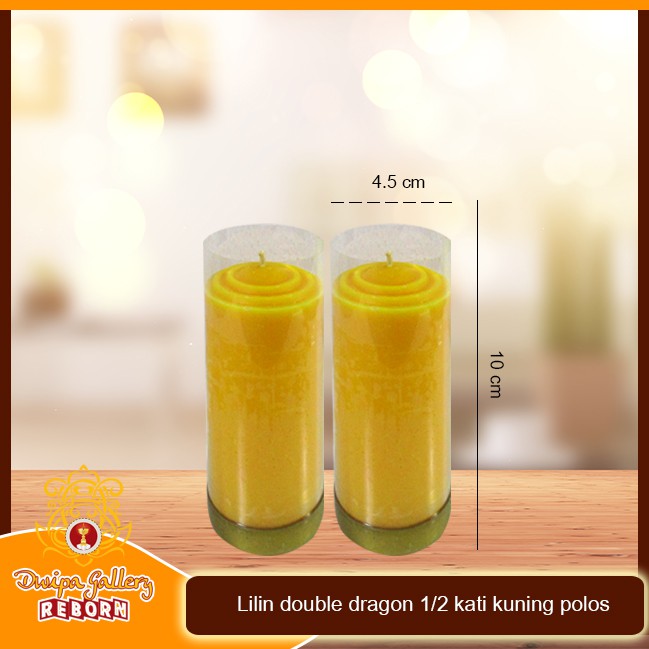 Jual Lilin Puja Sembahyang Double Dragon 1/2 Kati Kuning Polos | Shopee ...