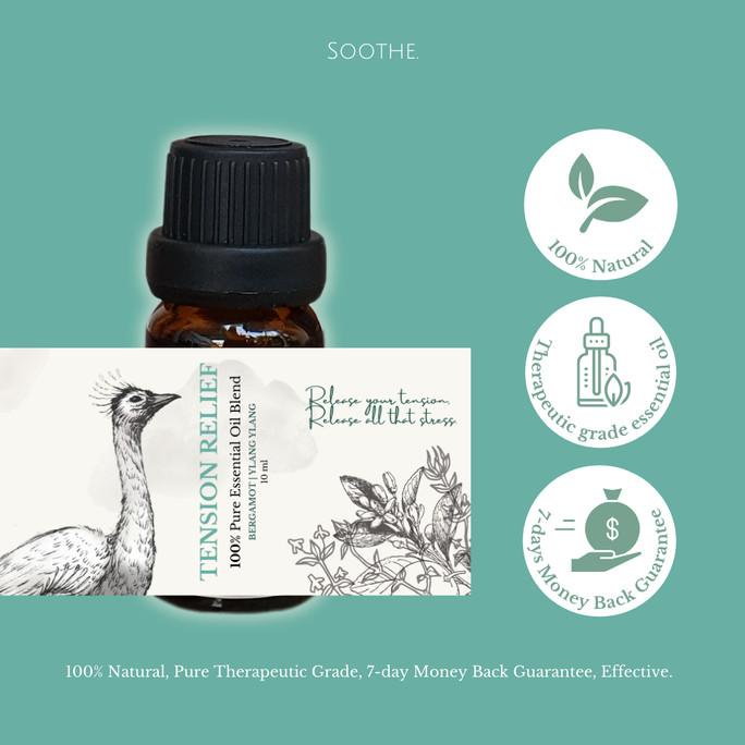 Jual Tension Relief Essential Oil Blend Untuk AntiStress / AntiAnxiety Shopee Indonesia
