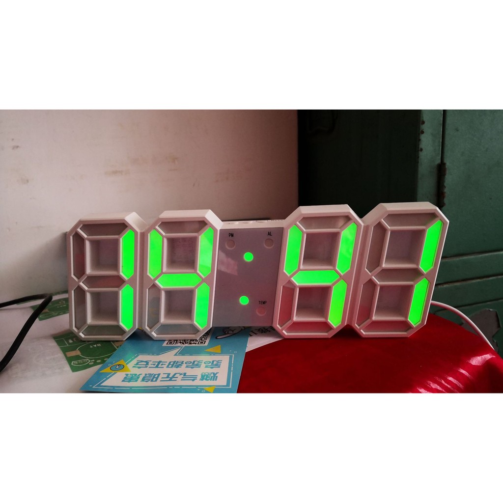 Jual (100% ORIGINAL) BISA COD Jam Dinding Digital 3D Clock LED Meja ...