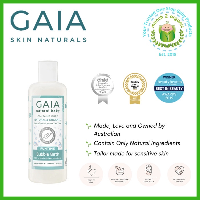 Jual ROMAN GAIA NATURAL BABY BUBBLE BATH FUNTIME 250ML Shopee Indonesia