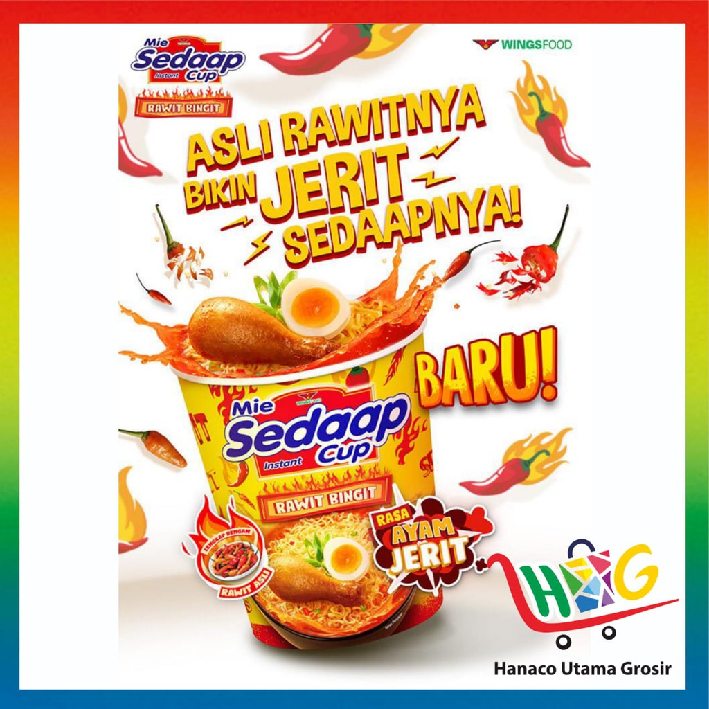 Jual Mie Sedaap Cup Mi Kuah Rasa Ayam Jerit Rawit 75gr Shopee Indonesia