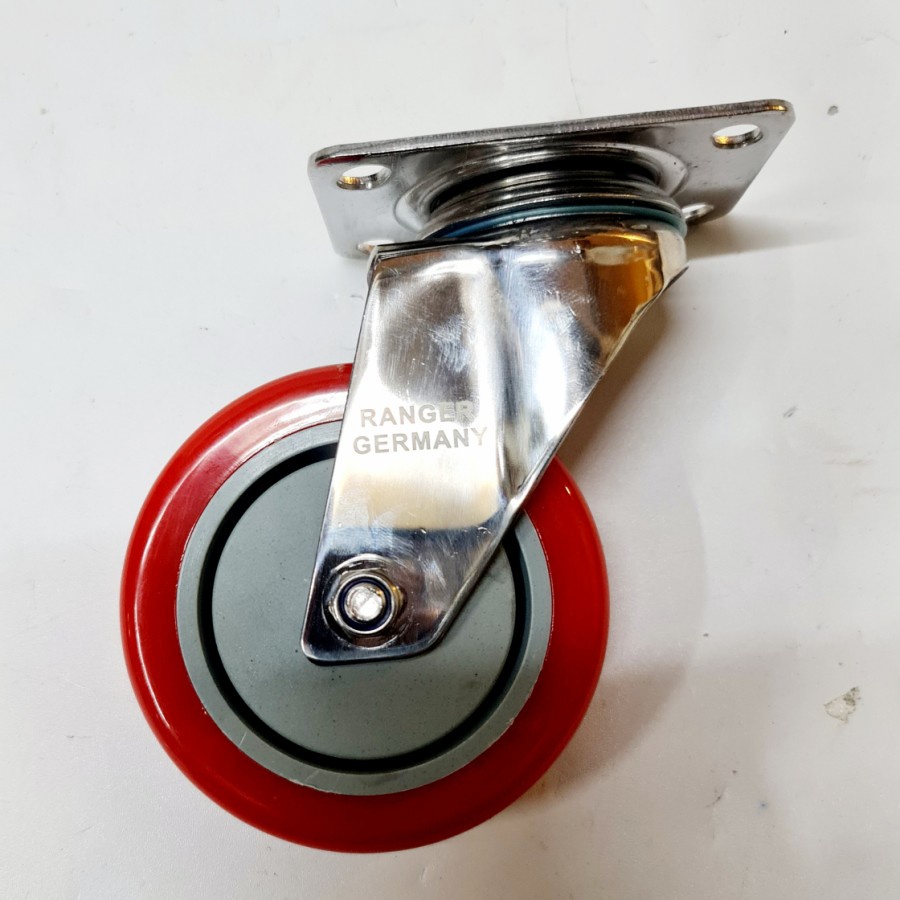 Jual Roda Troley stainless 304 Pu Ranger germany 4 inch (putar ...