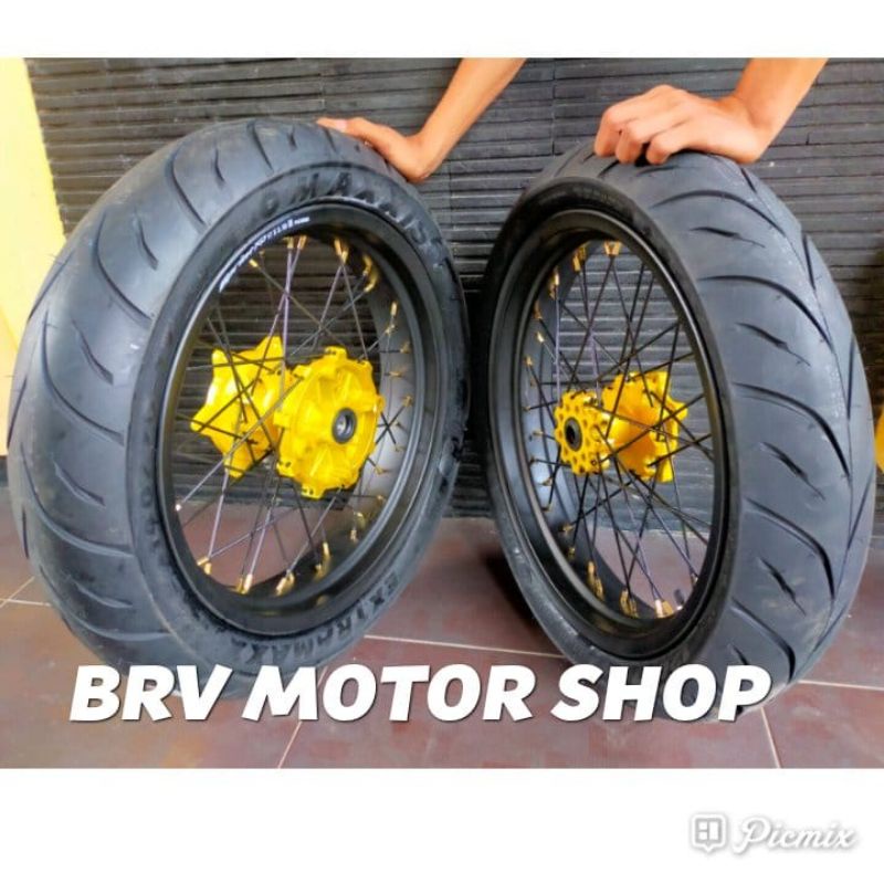 Jual Velg Supermoto Crf L Ukuran Tromol Original Ban Tubles Jumbo Paket Sultan