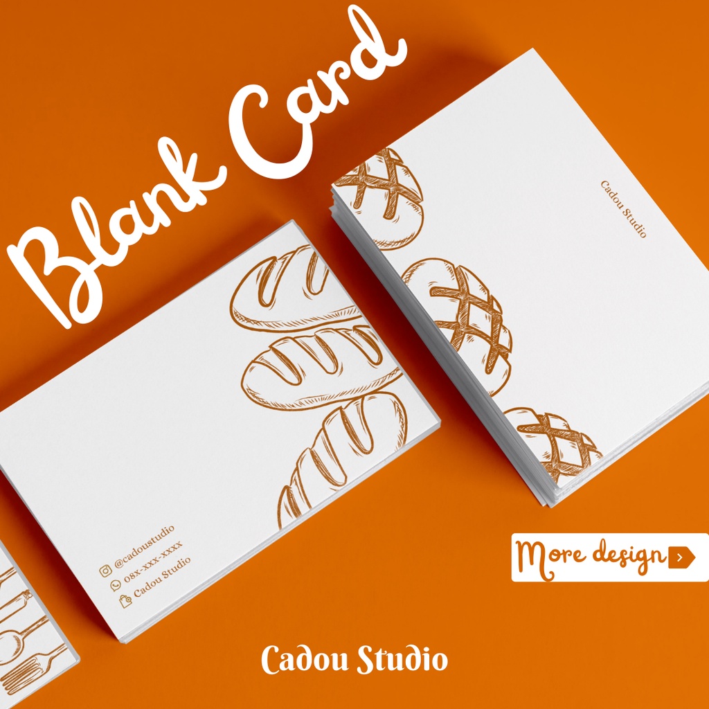 Jual Blank Card / Kartu Ucapan / Greeting Card / Gift Card Makanan Kue ...