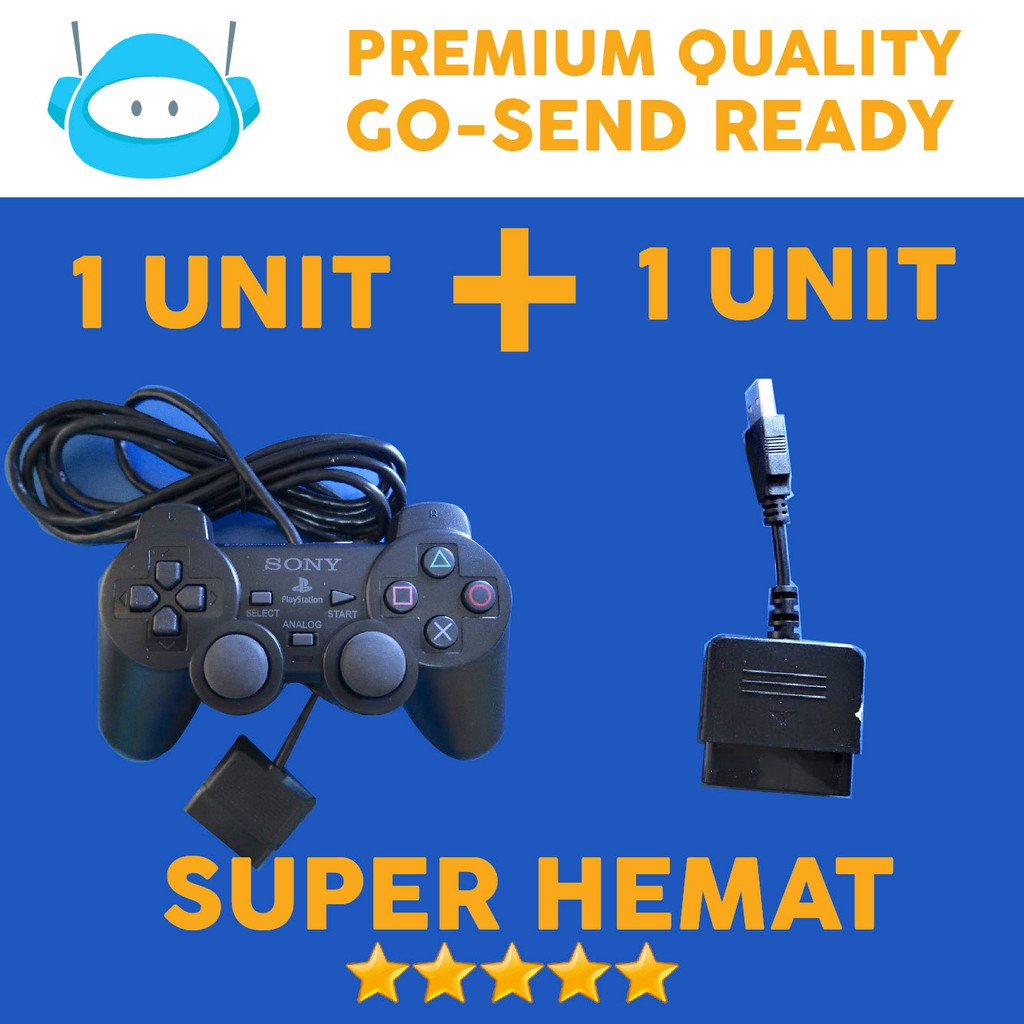 Jual Paket Stick PS2 Original + Converter PS3 PC USB Single Original ...