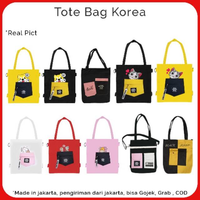 Tote bag korea discount shopee