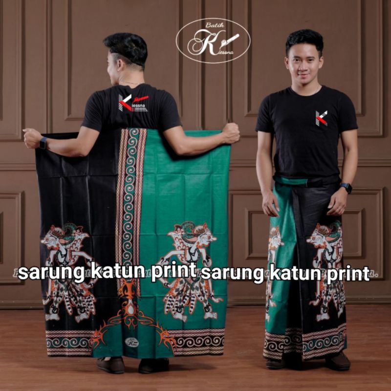 Jual Sarung Batik Halus Motif Wayang Gradasi Dua Warna Sarung Batik