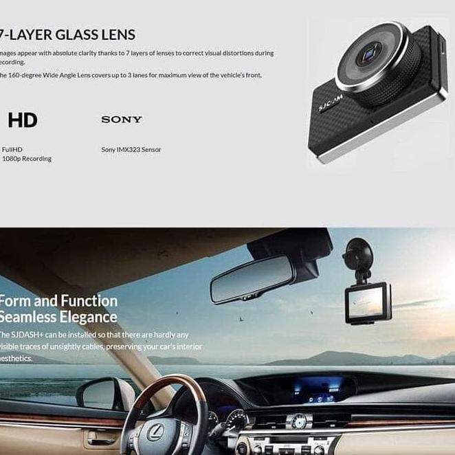 Jual SJCAM SJDASH+ / SJ Dash Plus Dashcam 1080P WiFi Dashboard Camera ...
