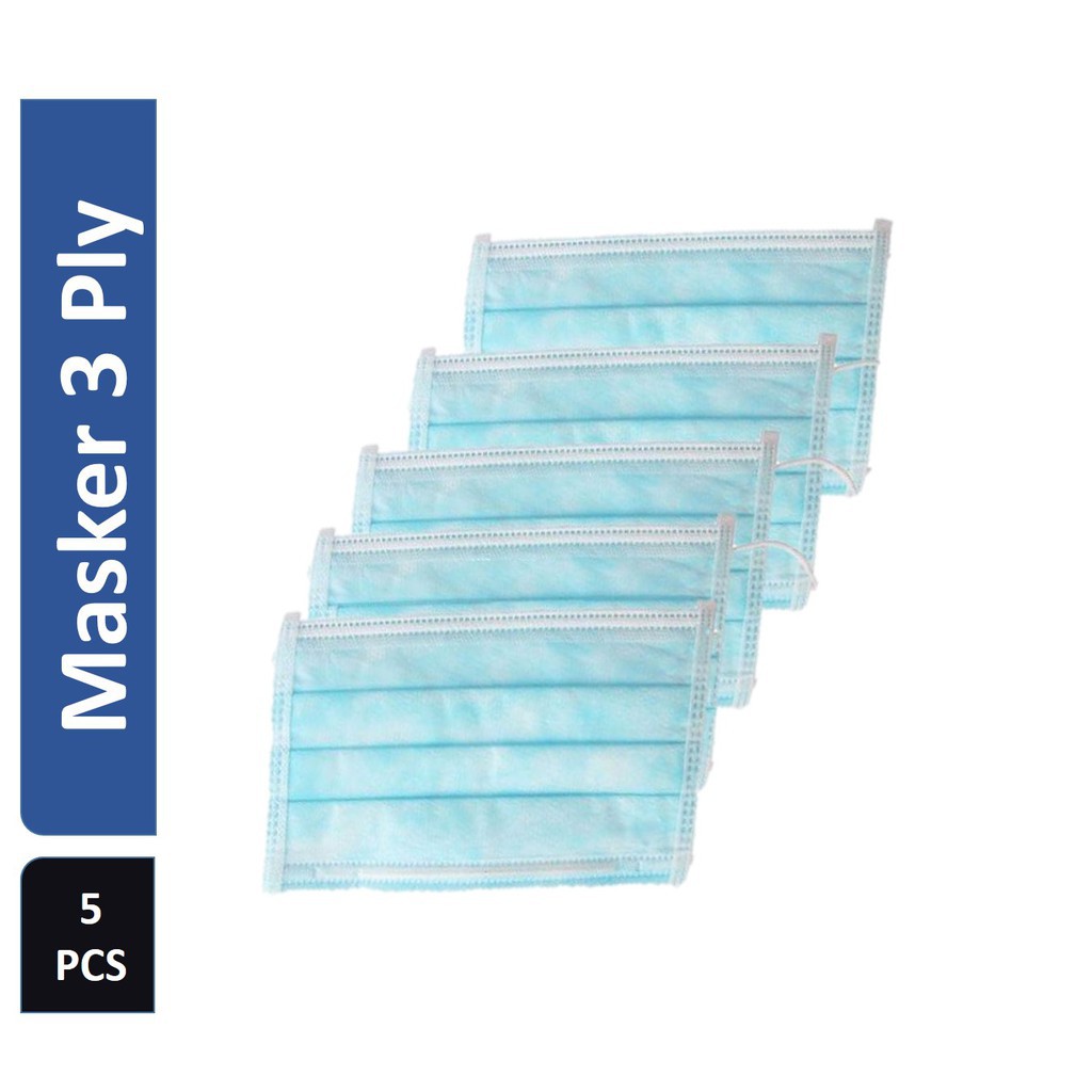 Jual Masker 3 Ply 5 pcs | Shopee Indonesia