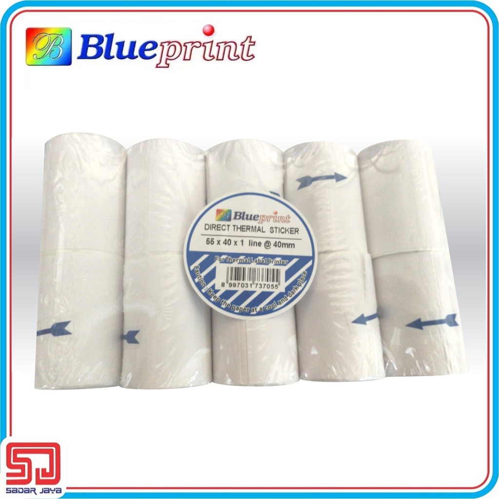 Jual Direct Thermal Sticker 55 x 40 mm Isi 220pcs Label Stiker Barcode ...
