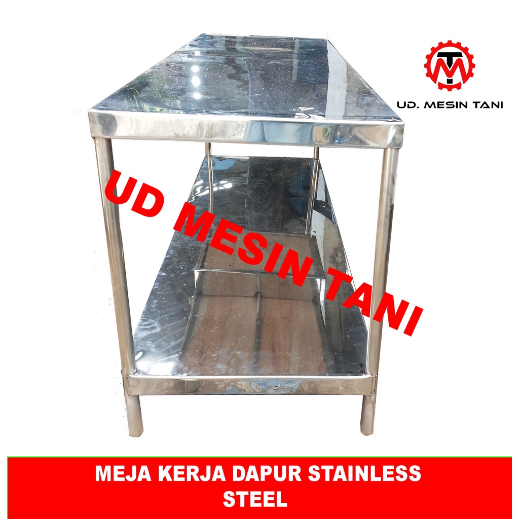 Jual Meja Kerja Dapur Stainless Steel Panjang 2 meter | Shopee Indonesia