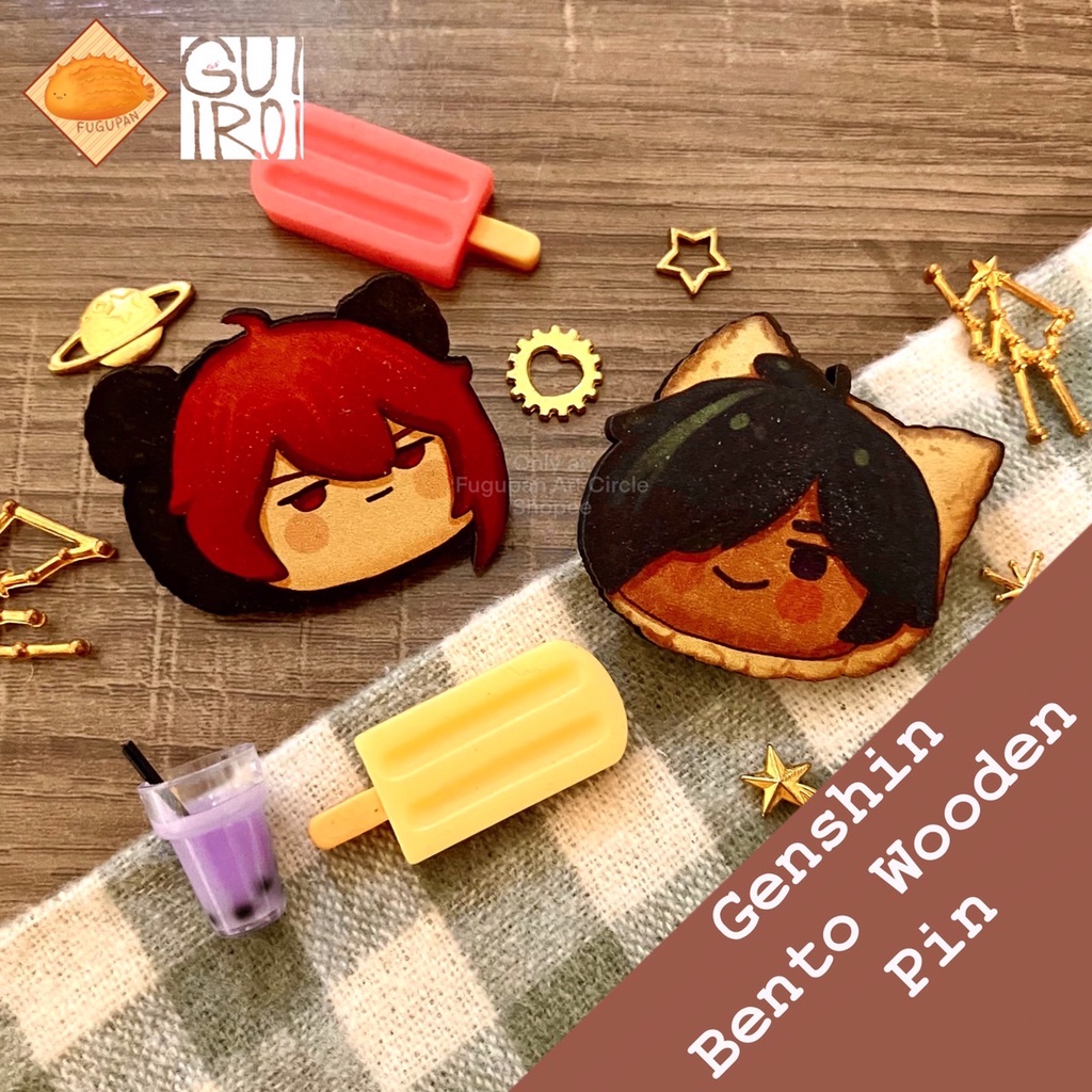 Jual Genshin Impact Bento Wooden Pin Kaeya Diluc Kaeluc | Shopee Indonesia