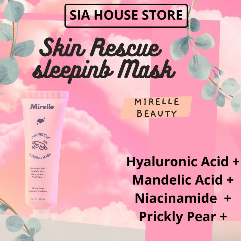 Jual Mirelle Skin Rescue Sleeping Mask Acne Series with hyaluronic