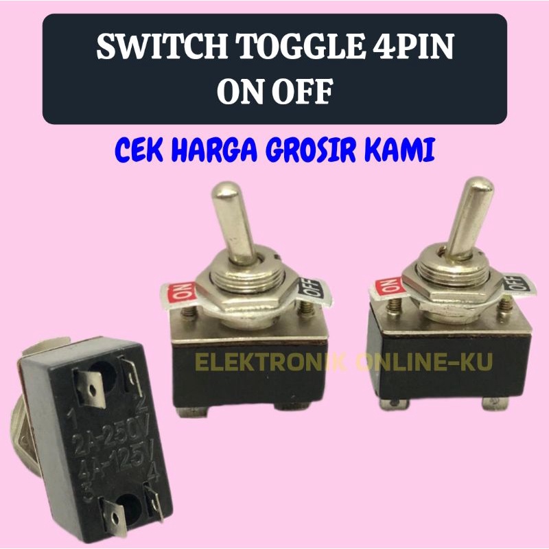 Jual SWITCH TOGGLE 4PIN ON OFF | Shopee Indonesia