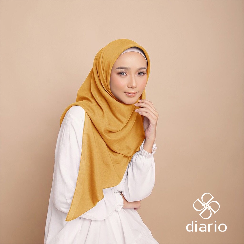 Diario Kerudung Segi Empat Ultrafine Plain Scarf Voal Yellow Series