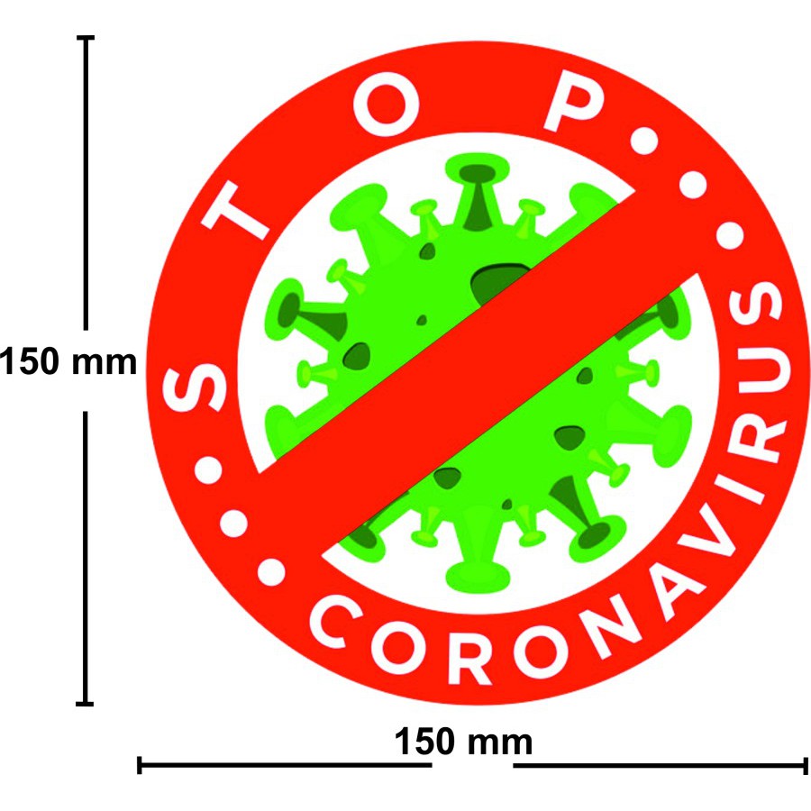 Jual Stiker Warning Virus Corona Covid 19 bahan vinyl awet dan tahan lama | Shopee Indonesia