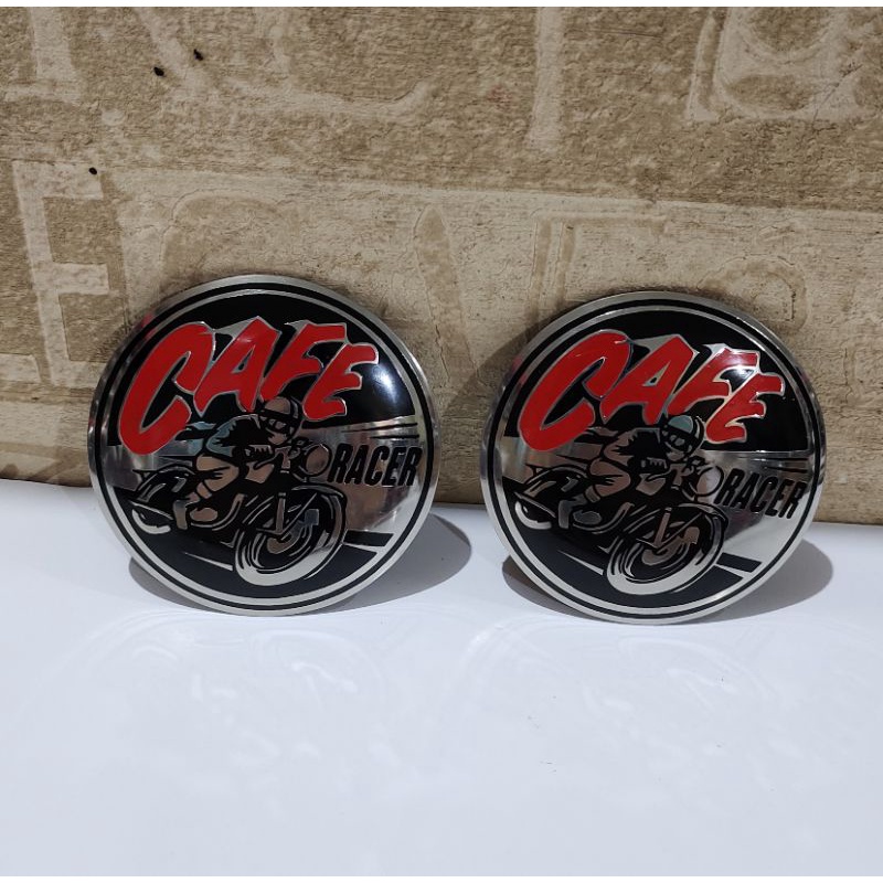 Jual Emblem - Logo Cafe Racer Caferacer 8 cm Stainless Anti Karat Harga ...