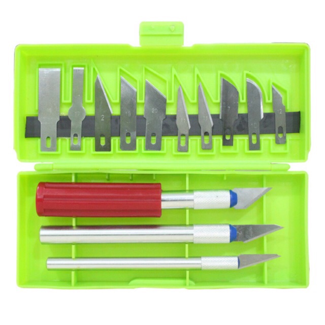 Jual Pisau Ukir Pahat Kayu Set 13 Pcs Hobby Knife Nankai Shopee Indonesia