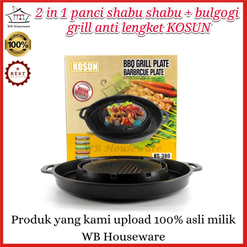 Jual panci shabu in bulgogi grill pan (GHK39) bulgogi korea