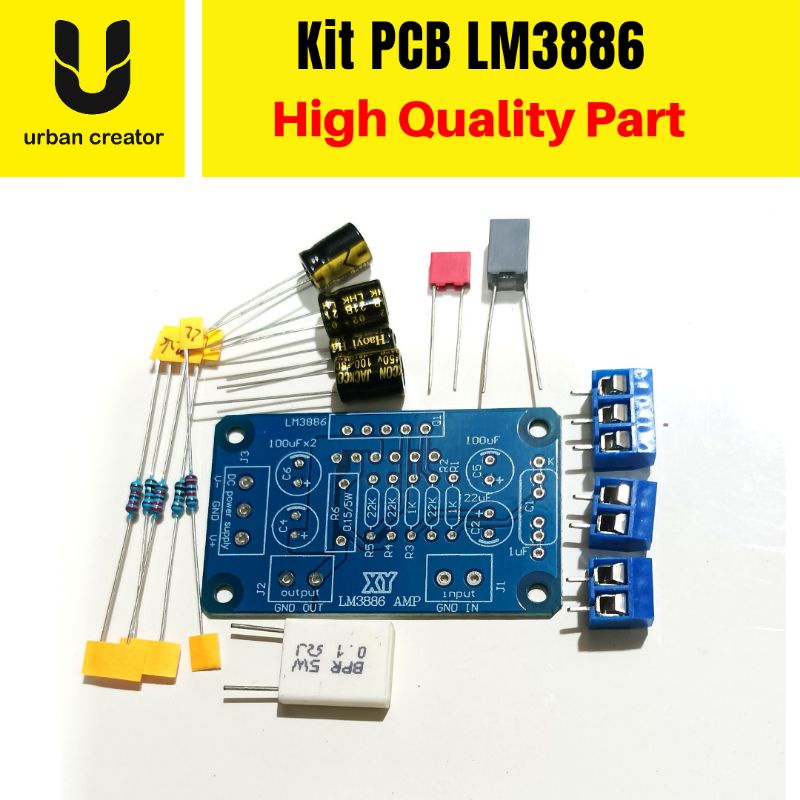 Jual PCB LM3886 Plus Komponen Tanpa IC, Gainclone Kit 3886 Dengan Part ...