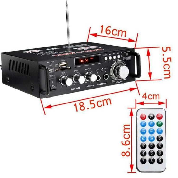 Jual Amplifier Bluetooth Karaoke 600W USB MP3 FM Radio (KODE 182