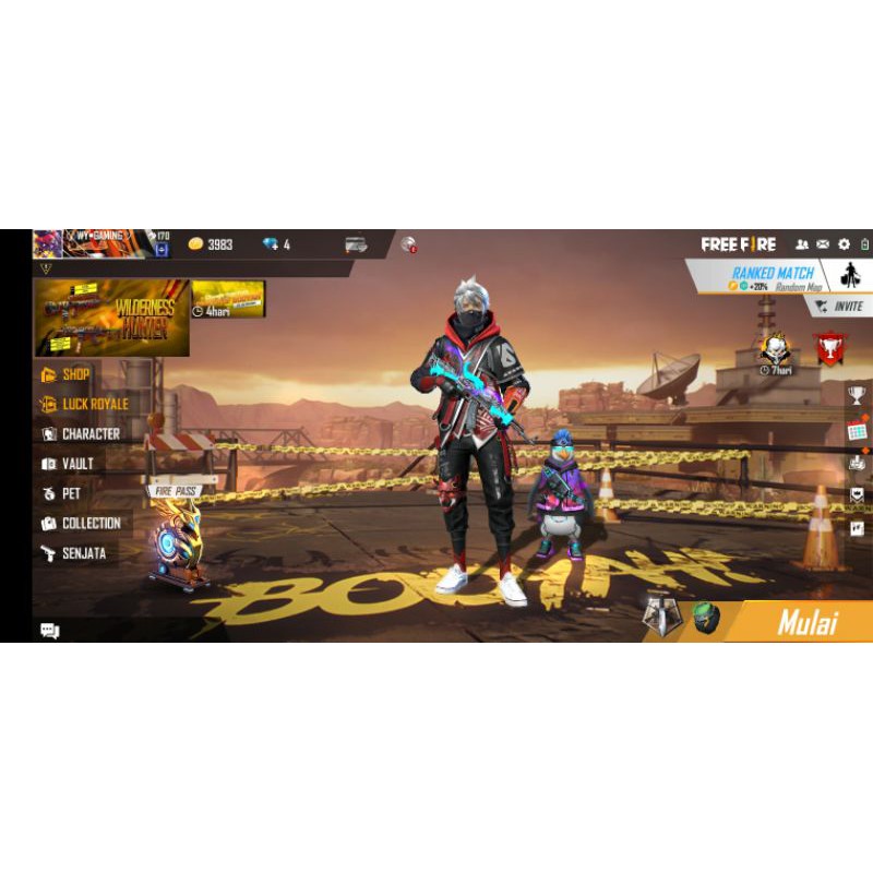 Jual akun free fire Shopee Indonesia