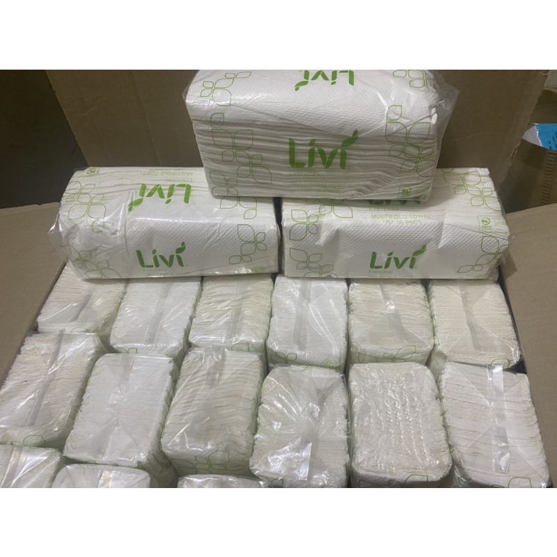 Jual Tisu Tissue LIVI Multifold Towel 150 sheet 1 ply Murah Meriah ...