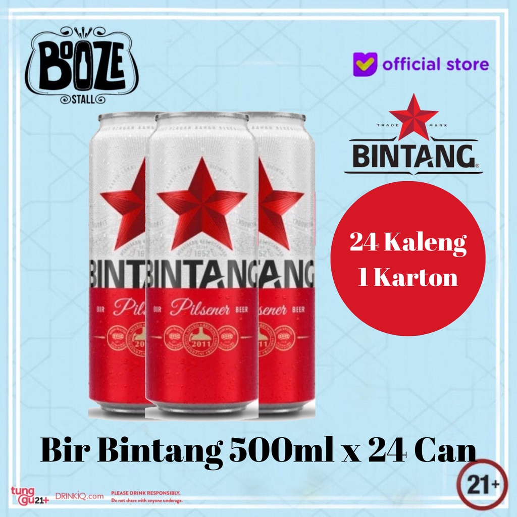 Jual Bir Bintang Can 500ml X 24 Can (1 Karton) | Shopee Indonesia