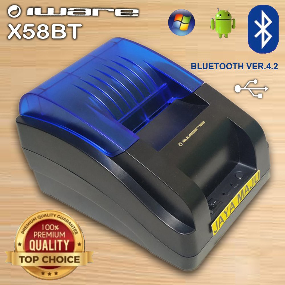 Jual Printer Kasir Struk Bluetooth Kertas 58mm Iware C58bt Rpp02n Rj11 Port Support Mokapos 2256