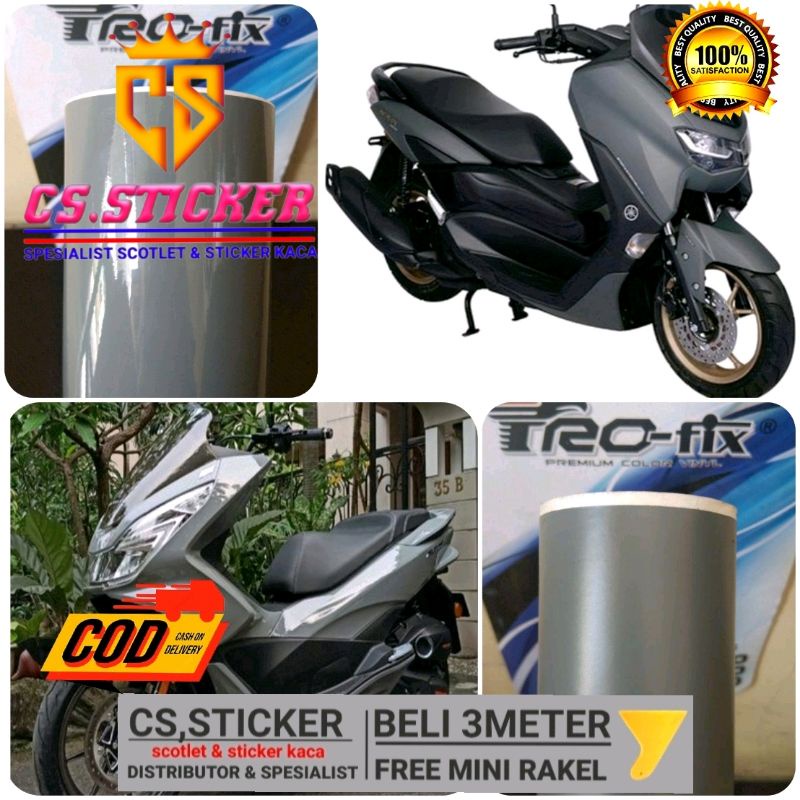 Jual Stiker Skotlet Motor Warna Abu Abu Doff Glossy Sticker Pro Fix Shopee Indonesia